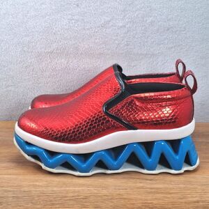 Marc by Marc Jacobs Ninja Wave Women's 7 EU 37 Platform Sneakers Red Snake Italy